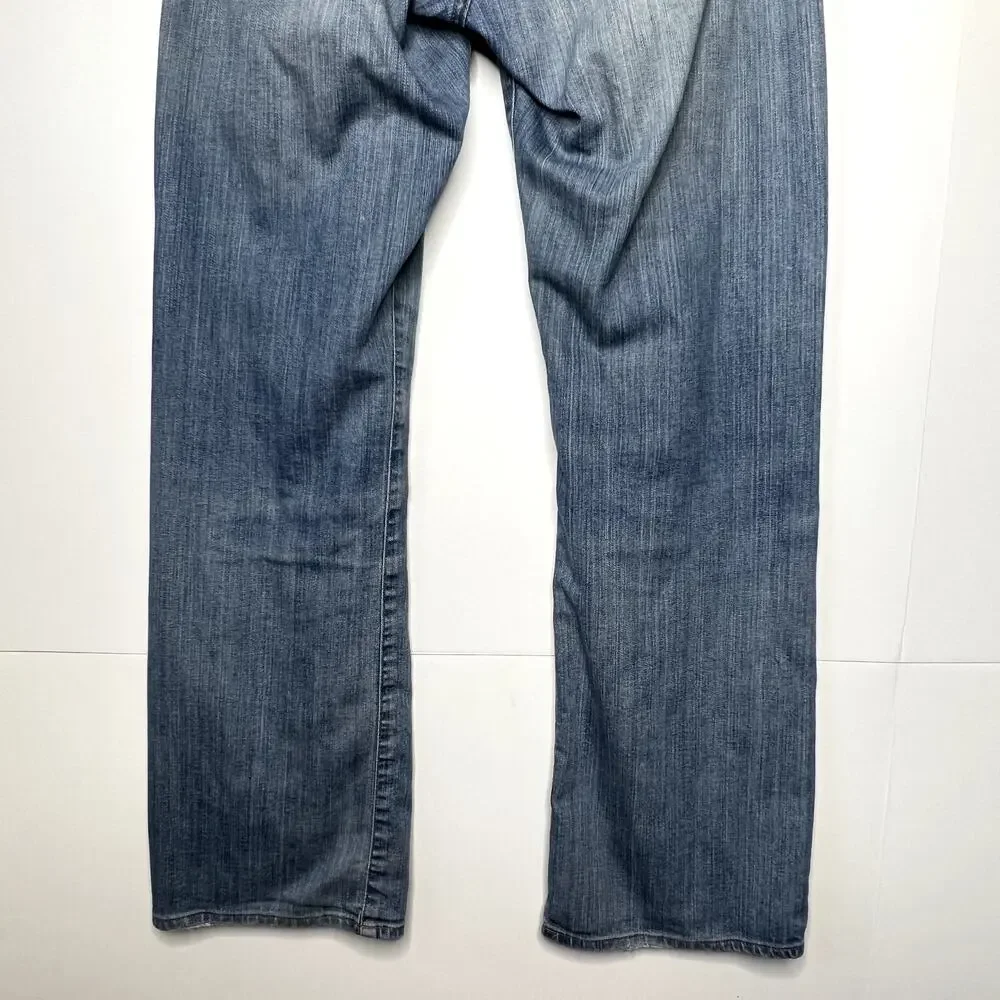 Adriano Goldschmied AG Protege Straight Leg Jeans Light Wash Mens 31R Distressed